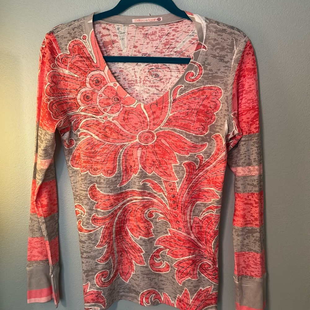 Long sleeve v-neck tee by Before + Again!